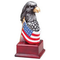 Eagle Head W/Flag - 7-1/4"